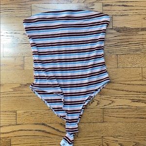 striped body suit